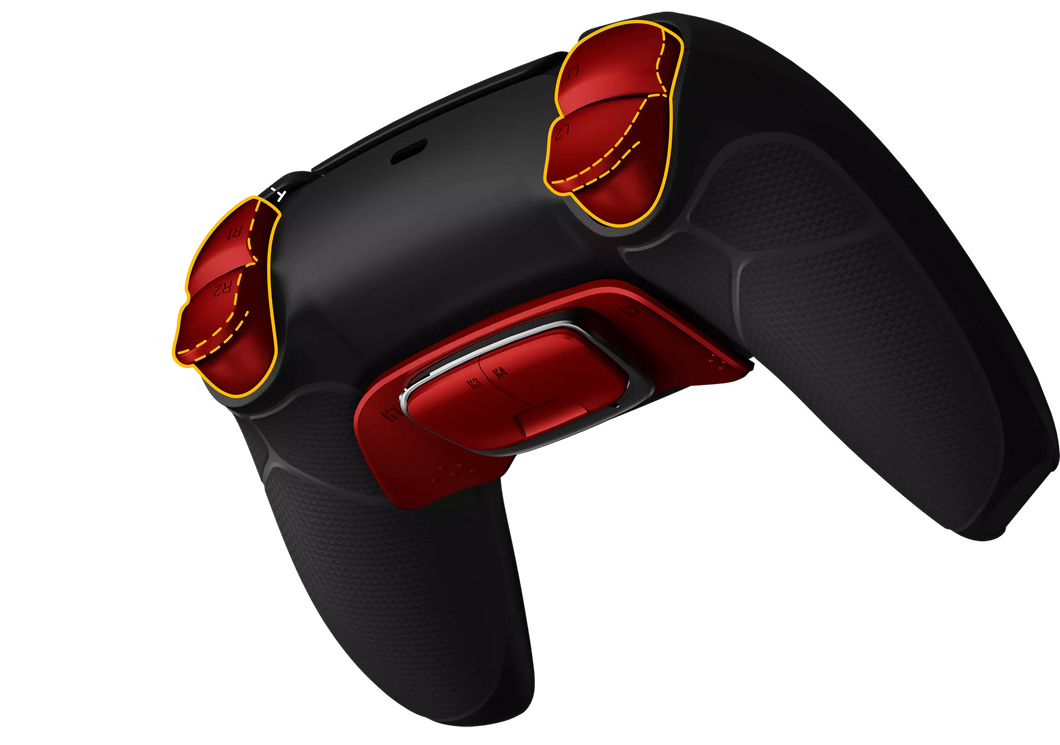 HEXGAMING Ultimate Customized Controller Compatible with PS5 Elite Controller with 4 Paddles & Interchangeable Thumbsticks & Hair Trigger Black
