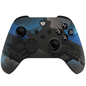 HEXGAMING ADVANCE Controller with FlashShot for XBOX, PC, Mobile - Samurai Blue ABXY Labeled