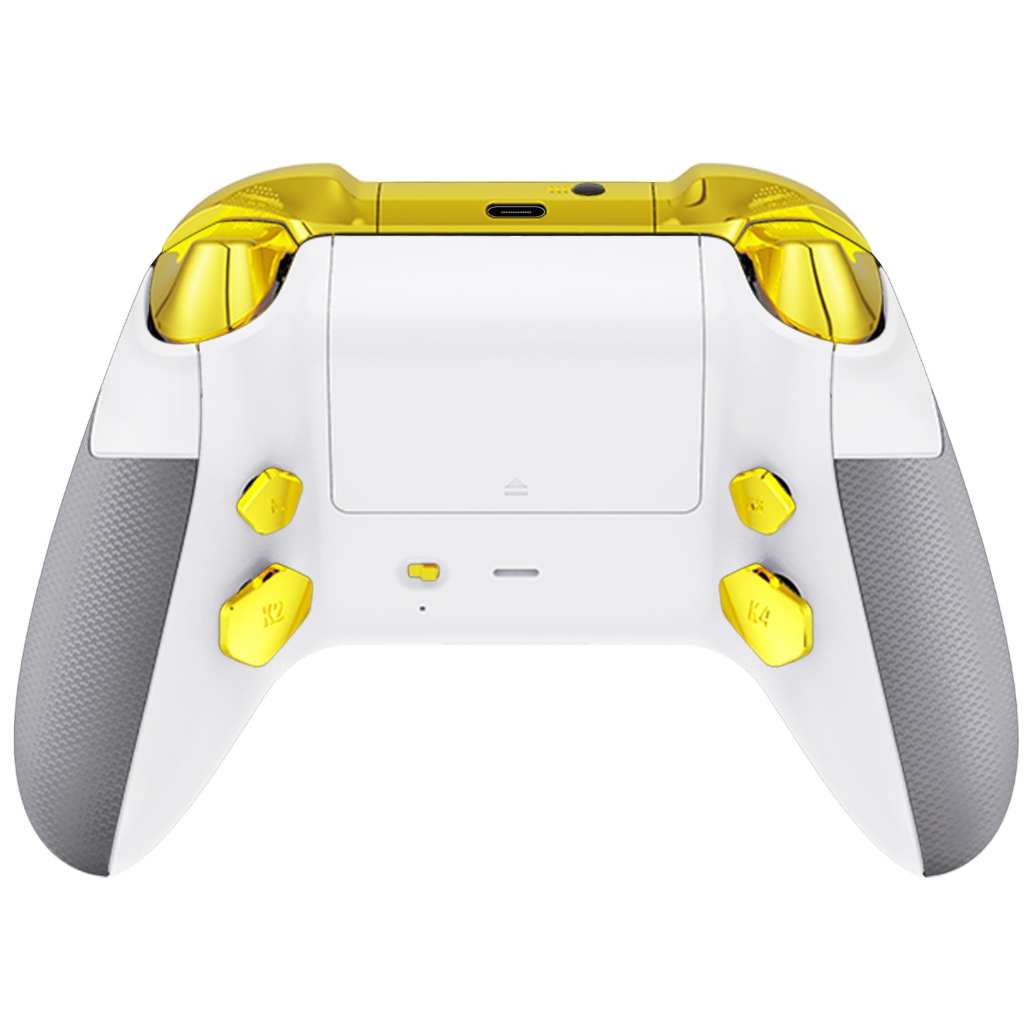 HEXGAMING ADVANCE Controller with FlashShot for XBOX, PC, Mobile - White Golden Waves ABXY Labeled