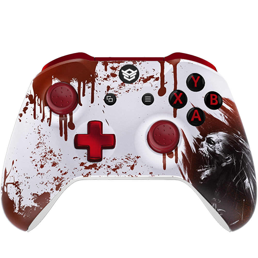 HEXGAMING BLADE Controller for XBOX, PC, Mobile - Blood Zombie ABXY Labeled