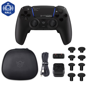 HEXGAMING PHANTOM Controller with Adjustable Triggers+Charging Cable+Carring Bag for PS5, PC, Mobile - 10 Styles