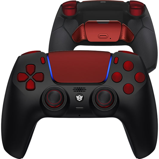 HEXGAMING RIVAL Controller for PS5, PC, Mobile - Black Scarlet Red HexGaming