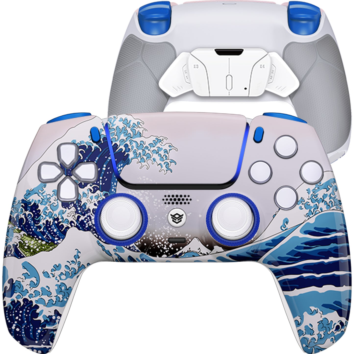 HEXGAMING RIVAL PRO Controller for PS5, PC, Mobile - White Wave HEXGAMING