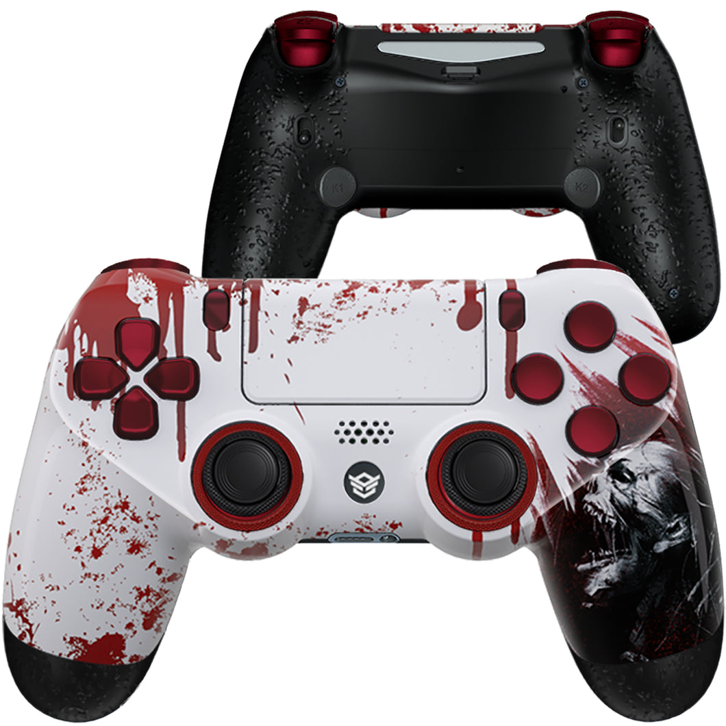 HEXGAMING NEW SPIKE Controller for PS4, PC, Mobile- Blood Zombie