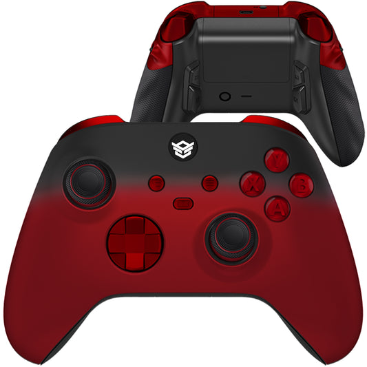 HEXGAMING ULTRA X Controller for XBOX, PC, Mobile  - Shadow Red ABXY Labeled