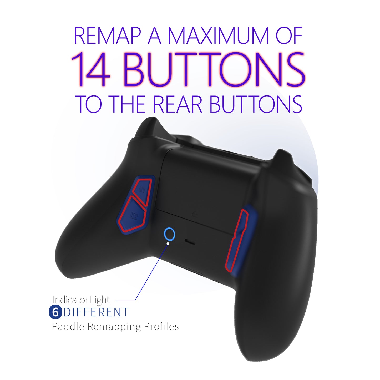 HEXGAMING ULTRA ONE Controller for XBOX, PC, Mobile-Blood Moon Raven ABXY Labeled