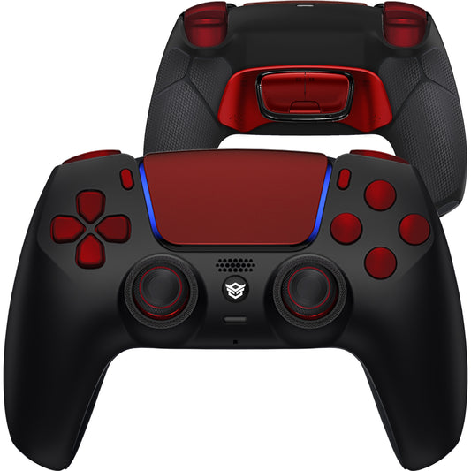 HEXGAMING ULTIMATE Controller for PS5, PC, Mobile- Black Red