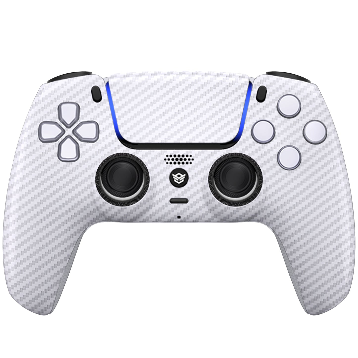 HEXGAMING ULTIMATE Controller for PS5, PC, Mobile - White Silver Carbon Fiber