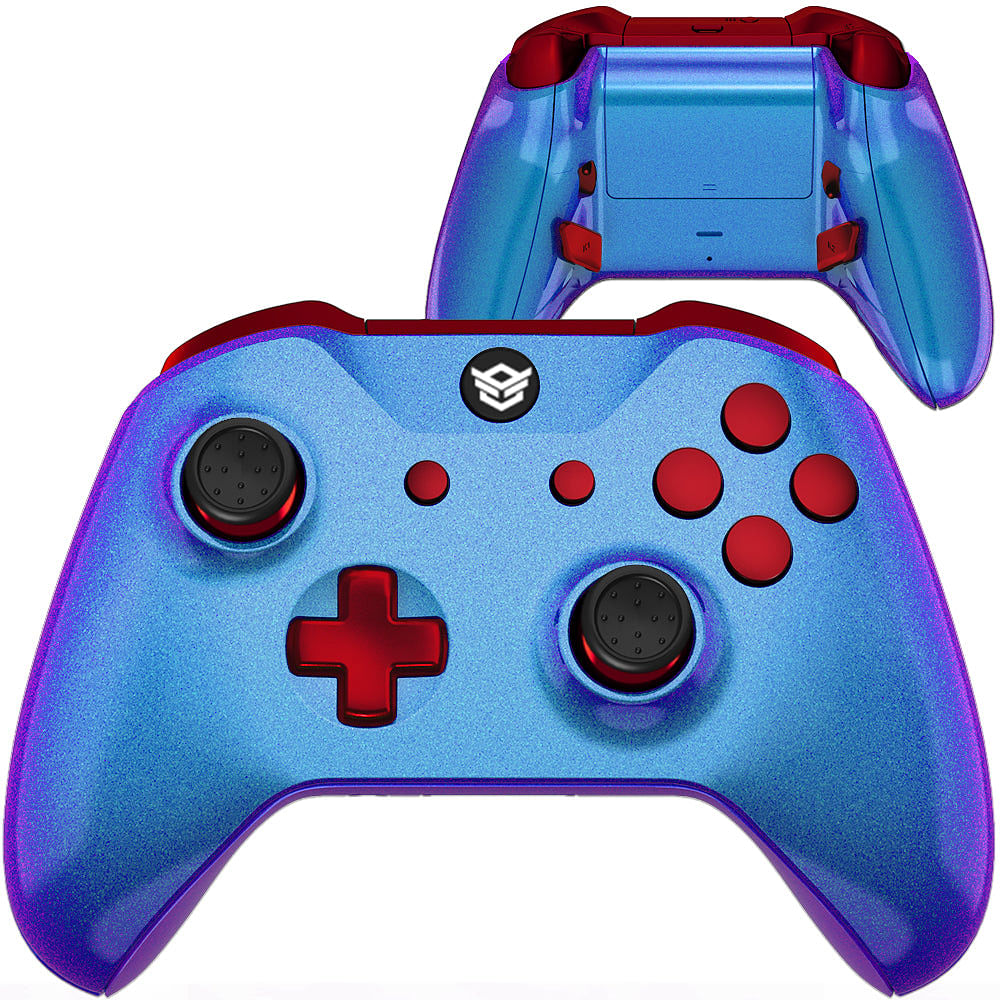 LED Xbox store Series XS Controller Chameleon Blue/Purple Softtouch Custom Xbox