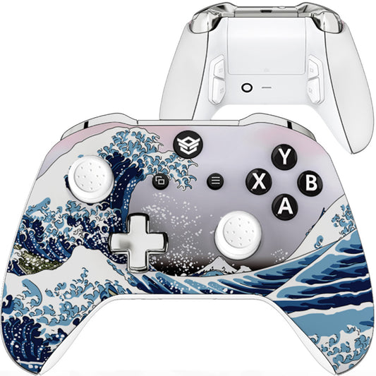 HEXGAMING ULTRA ONE Controller for XBOX, PC, Mobile- The Great Wave ABXY Labeled